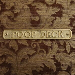 Brass Poop Deck 9" Sign